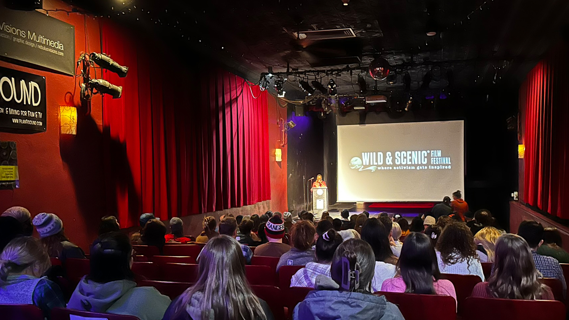 Taishya emceeing the Wild & Scenic Film Festival